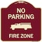 Signmission Designer Series-No Parking Fire Zone With Fire Truck Graphic, 18" x 18", BU-1818-9951 A-DES-BU-1818-9951 - alternate 1